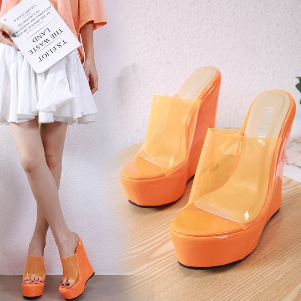2021 new summer fashion transparent pvc wedges waterproof platform womens slippers high heels women sandals casual ladies shoes, Black
2021 new summer fashion transparent pvc wedges waterproof platform womens slippers high heels women sandals casual ladies shoes, Black