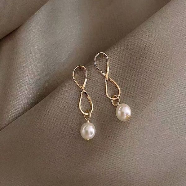 70%off new korean style simple versatile 8-character pearl pendant net red advanced feeling small and sweet earrings girl, Silver
70%off new korean style simple versatile 8-character pearl pendant net red advanced feeling small and sweet earrings girl, Silver