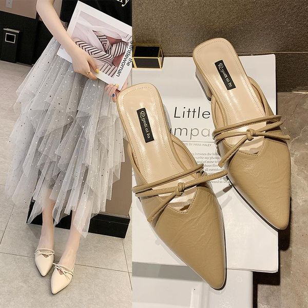 slippers cross-tied shallow closed toe slides women outside med square heel summer solid ladies shoes, Black
slippers cross-tied shallow closed toe slides women outside med square heel summer solid ladies shoes, Black