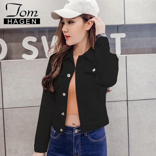 women's jackets women cotton short denim jacket with collar 2021 outwear leisure clothing street style fashion jean coat woman, Black;brown
women's jackets women cotton short denim jacket with collar 2021 outwear leisure clothing street style fashion jean coat woman, Black;brown