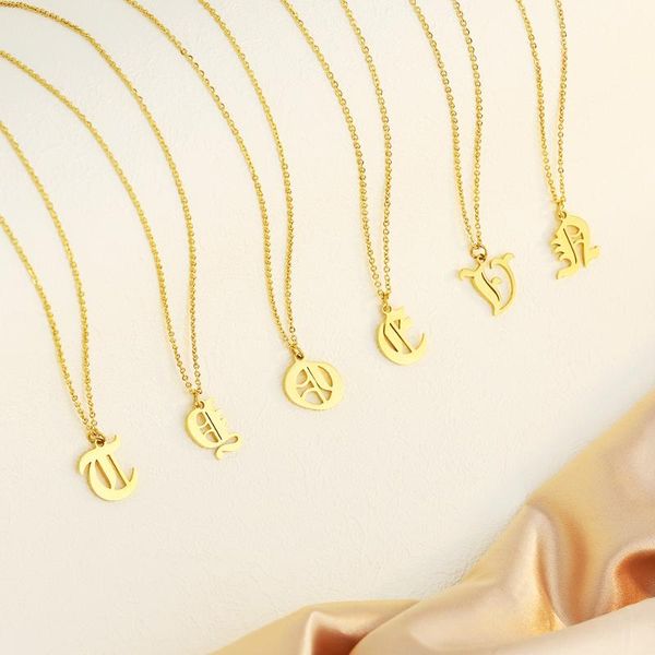 gothic letter necklace,old english initial necklace,gold stainless steel jewelry pendant necklaces, Silver
gothic letter necklace,old english initial necklace,gold stainless steel jewelry pendant necklaces, Silver