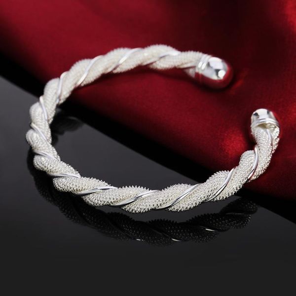 bangle 925 silver sterling for women man mesh wide braided bracelet chain wristband jewelry, Black
bangle 925 silver sterling for women man mesh wide braided bracelet chain wristband jewelry, Black