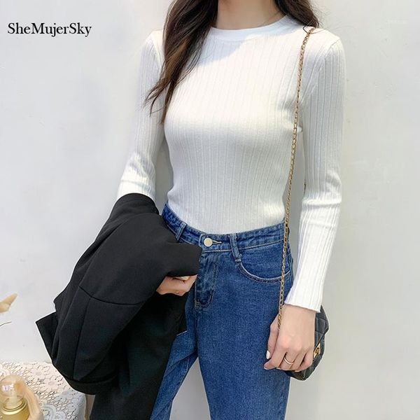 shemujersky autumn spring women knitted o-neck long sleeve shirts 2021 solid color slim elastic blouses women's &, White
shemujersky autumn spring women knitted o-neck long sleeve shirts 2021 solid color slim elastic blouses women's &, White