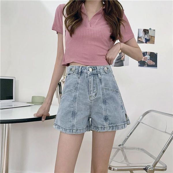 women's jeans denim shorts for women summer cotton fashion side zipper vintage loose high waist pants, Blue
women's jeans denim shorts for women summer cotton fashion side zipper vintage loose high waist pants, Blue