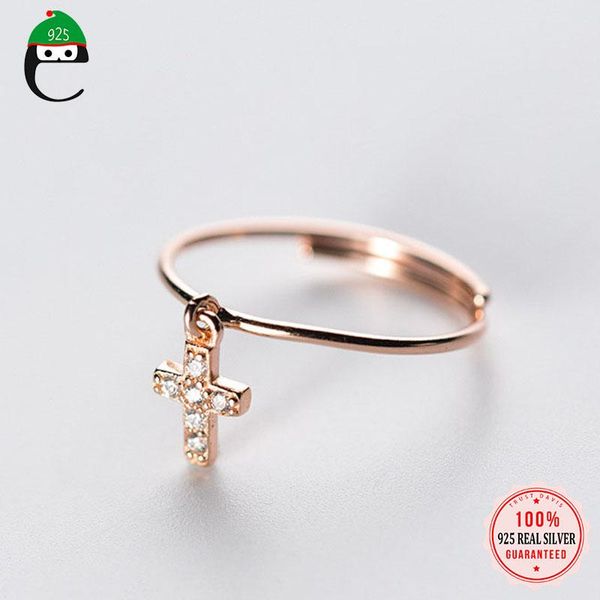 cluster rings trustdavis authentic 925 sterling silver cross pendant cz open finger ring for women wedding jewelry gift dd713, Golden;silver
cluster rings trustdavis authentic 925 sterling silver cross pendant cz open finger ring for women wedding jewelry gift dd713, Golden;silver