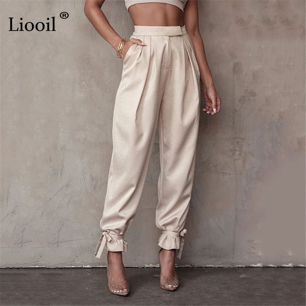 pants casual satin ruched long pant women fall high waist zip up with pockets female loose streetwear pants white trousers jca6, Black;white
pants casual satin ruched long pant women fall high waist zip up with pockets female loose streetwear pants white trousers jca6, Black;white