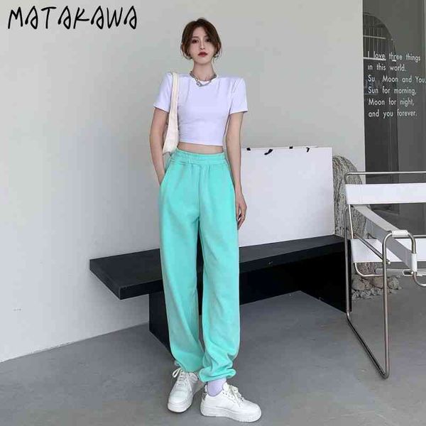 matakawa streetwear women loose sports pants high-waist straight-leg trousers spring and summer casual pants long pants women 210513, Black;white
matakawa streetwear women loose sports pants high-waist straight-leg trousers spring and summer casual pants long pants women 210513, Black;white