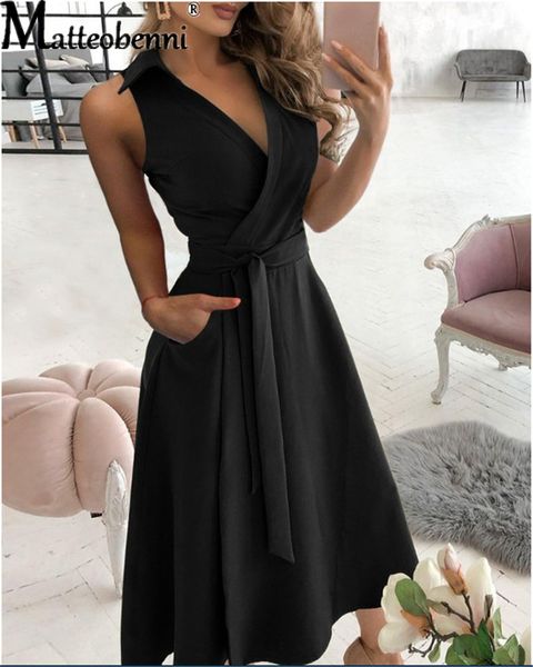fashion lapel female sleeveless dress belt bag hip big swing ladies dress pocket dress summer dresses women party night 2xl, White;black
fashion lapel female sleeveless dress belt bag hip big swing ladies dress pocket dress summer dresses women party night 2xl, White;black