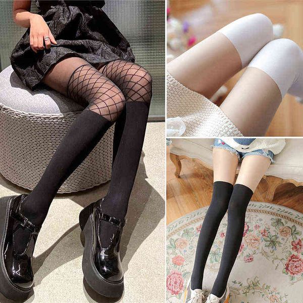 fake stocking women over knee patchwork spring autumn double colors pantyhose medias female temptation women's tights y1130, Black;white
fake stocking women over knee patchwork spring autumn double colors pantyhose medias female temptation women's tights y1130, Black;white