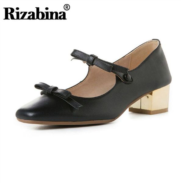 dress shoes rizabina women high heels real leather quality sweet bowknot casual party ladies pumps square toe footwear size 33-43, Black
dress shoes rizabina women high heels real leather quality sweet bowknot casual party ladies pumps square toe footwear size 33-43, Black