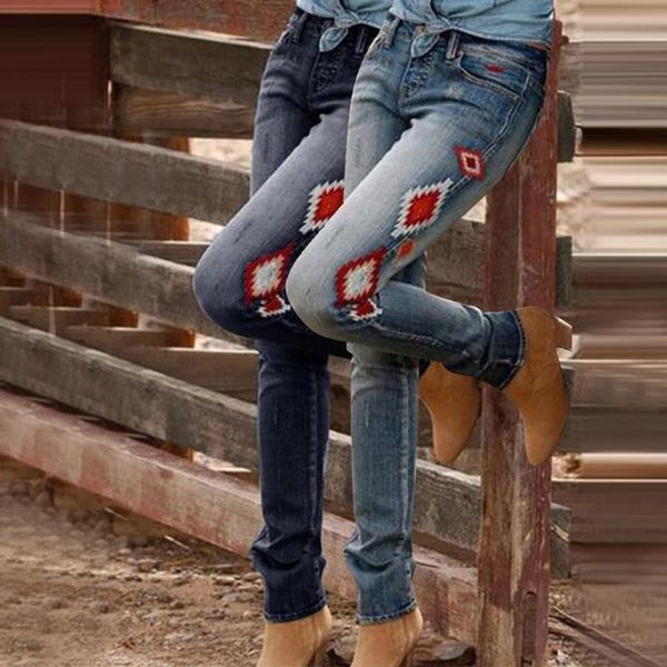 women's jeans plus size clothes winter high waist slim printed flowers spodnie damskie leisure denim long pants 2021 #c1, Blue
women's jeans plus size clothes winter high waist slim printed flowers spodnie damskie leisure denim long pants 2021 #c1, Blue
