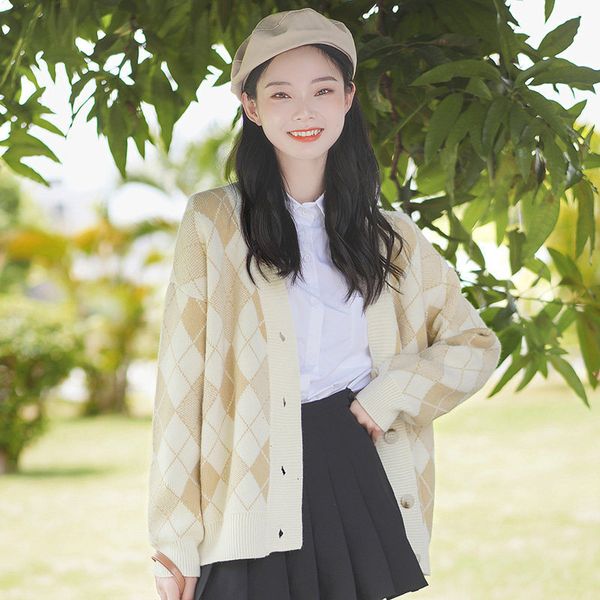 women's sweaters preppy female vintage cardigan the standard geometric fashion mesh long english sleeve sweater style outerwear chaquet, White;black
women's sweaters preppy female vintage cardigan the standard geometric fashion mesh long english sleeve sweater style outerwear chaquet, White;black