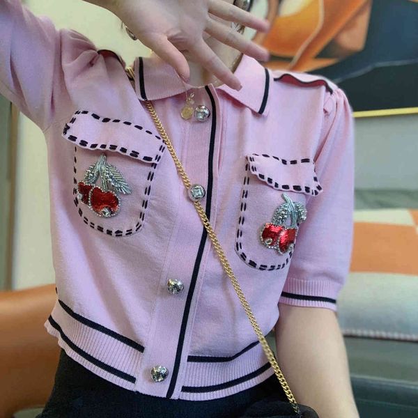 women's jackets crop short cardigan summer 2021 lapel cherry beaded pocket high waist sweater shirt thin cropped, Black;brown
women's jackets crop short cardigan summer 2021 lapel cherry beaded pocket high waist sweater shirt thin cropped, Black;brown