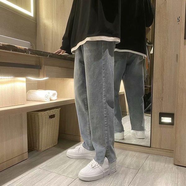 men's jeans spring and summer fashion brand loose straight leg floor dragging trousers baggy pants ropa de hombre factory, Blue
men's jeans spring and summer fashion brand loose straight leg floor dragging trousers baggy pants ropa de hombre factory, Blue