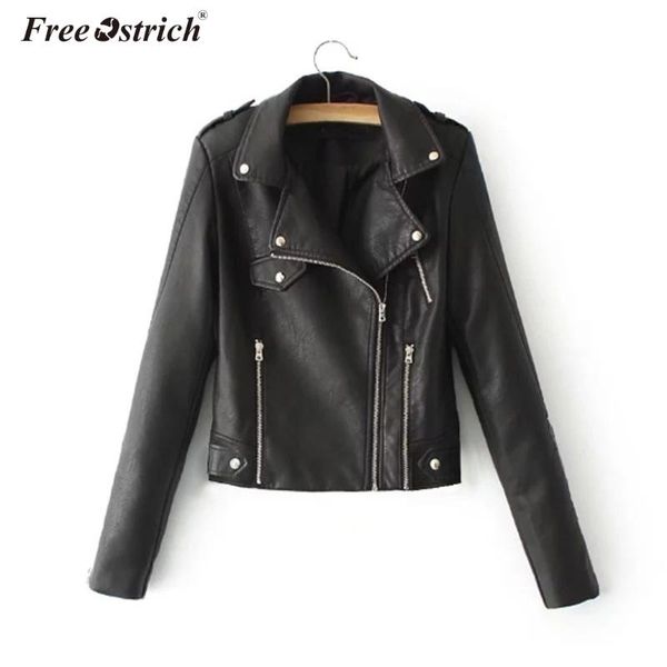 women's jackets ostrich spring autumn women short faux pu jacket slim fashion punk outwear motorcycle leather casual coat n30, Black;brown
women's jackets ostrich spring autumn women short faux pu jacket slim fashion punk outwear motorcycle leather casual coat n30, Black;brown