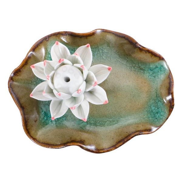 1pc ceramic incense burner lotus holder stick home decor fragrance lamps
1pc ceramic incense burner lotus holder stick home decor fragrance lamps