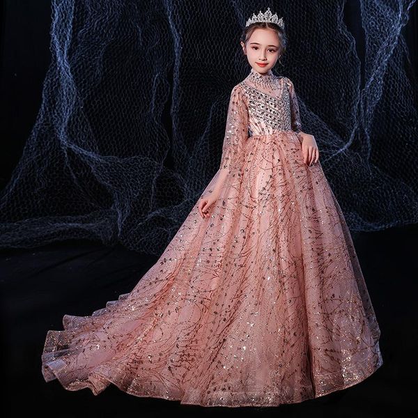 girl's dresses 2021 summer girls dress elegant year princess children beading wedding gown kids for birthday party, Red;yellow
girl's dresses 2021 summer girls dress elegant year princess children beading wedding gown kids for birthday party, Red;yellow