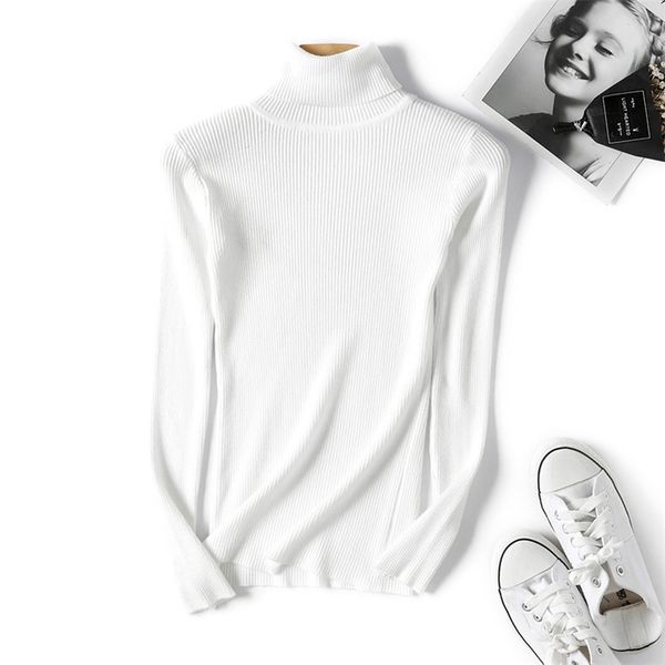 turtleneck warm women sweater autumn winter knitted femme pull high elasticity soft female pullovers sweater 210426, White;black
turtleneck warm women sweater autumn winter knitted femme pull high elasticity soft female pullovers sweater 210426, White;black