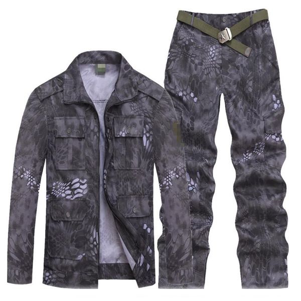 gym clothing black python special soldier camouflage tactical hunting set outdoor sports military combat uniform jacket + pants, White;black
gym clothing black python special soldier camouflage tactical hunting set outdoor sports military combat uniform jacket + pants, White;black