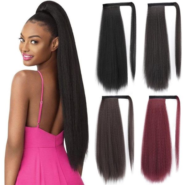 synthetic wigs kinky long straight ponytail hair 24inch 30inch magic paste heat resistant wrap around yaki for black women
synthetic wigs kinky long straight ponytail hair 24inch 30inch magic paste heat resistant wrap around yaki for black women