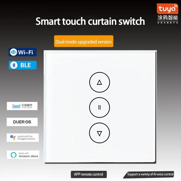 smart home control tuya dual-mode bluetooth wifi touch curtain switch timing remote zero fire roller shutter blinds
smart home control tuya dual-mode bluetooth wifi touch curtain switch timing remote zero fire roller shutter blinds
