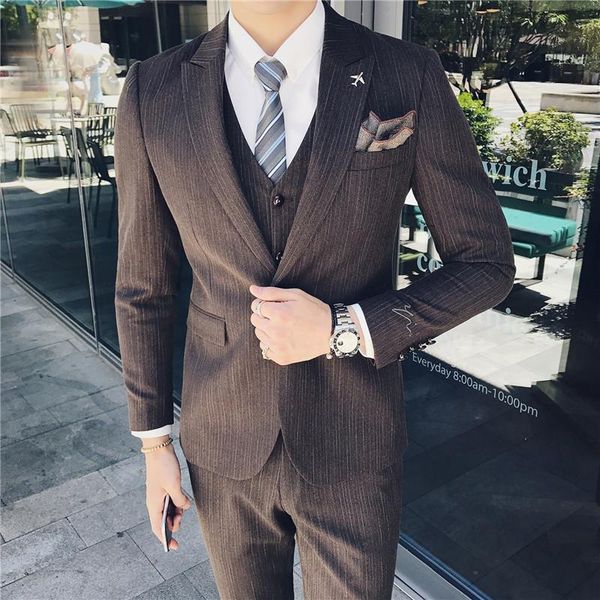 men's suits & blazers striped men wedding sim fit groom party prom business fashion tuxedo 3 pce (jacket+vest+pants), White;black
men's suits & blazers striped men wedding sim fit groom party prom business fashion tuxedo 3 pce (jacket+vest+pants), White;black