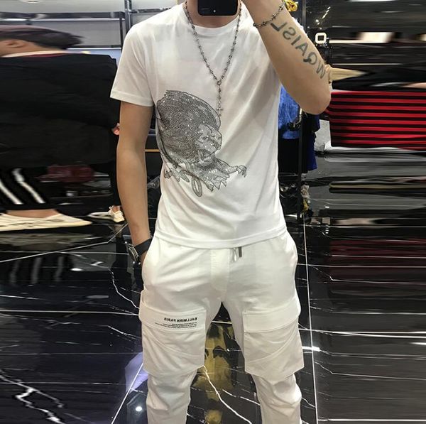 men's t-shirts mode drilling summer of men strass t-shirts black and white casual shirts thin cotton short sleeve t-shir, White;black
men's t-shirts mode drilling summer of men strass t-shirts black and white casual shirts thin cotton short sleeve t-shir, White;black