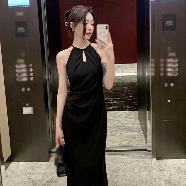 casual dresses sling female summer french retro waist slimming side slit bag hip sleeveless halter dress, Black;gray
casual dresses sling female summer french retro waist slimming side slit bag hip sleeveless halter dress, Black;gray