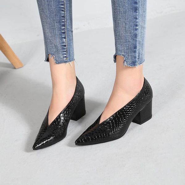 dress shoes spring crocodile pattern designer vintage evening ladies fashion pointed toe v neck woman high heel pumps sexy, Black
dress shoes spring crocodile pattern designer vintage evening ladies fashion pointed toe v neck woman high heel pumps sexy, Black