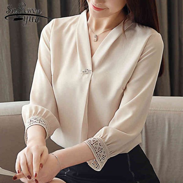 spring autumn women and blouses solid v-neck chiffon shirts hollow lantern sleeve office ladies blouse blusas 6787 50 210521, White
spring autumn women and blouses solid v-neck chiffon shirts hollow lantern sleeve office ladies blouse blusas 6787 50 210521, White