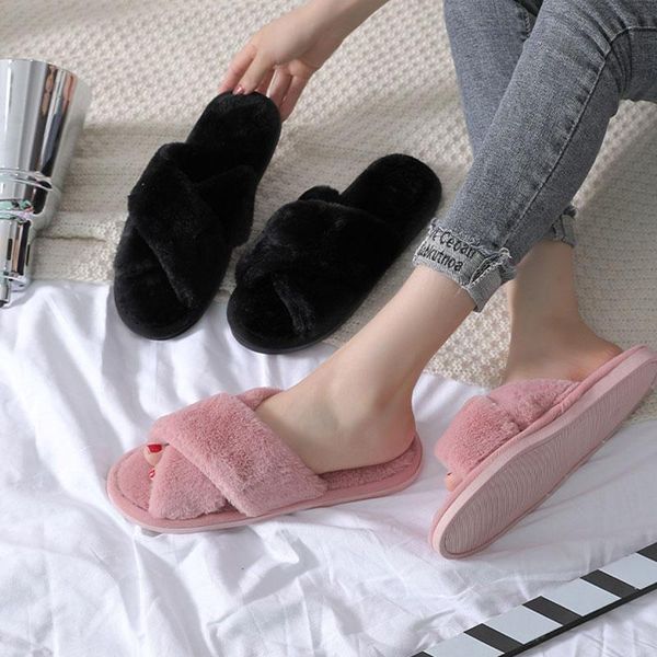 ins explosive ladies cross plush slippers autumn winter indoor warm cotton thickened leak-toe fur, Black
ins explosive ladies cross plush slippers autumn winter indoor warm cotton thickened leak-toe fur, Black