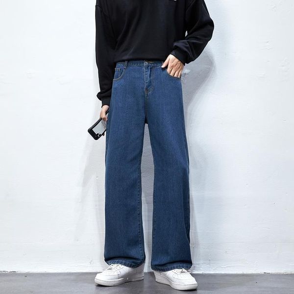 men's jeans 2021 autumn fashion denim pants korean-style retro blue men wide leg male streetwear baggy straight mopping trousers
men's jeans 2021 autumn fashion denim pants korean-style retro blue men wide leg male streetwear baggy straight mopping trousers