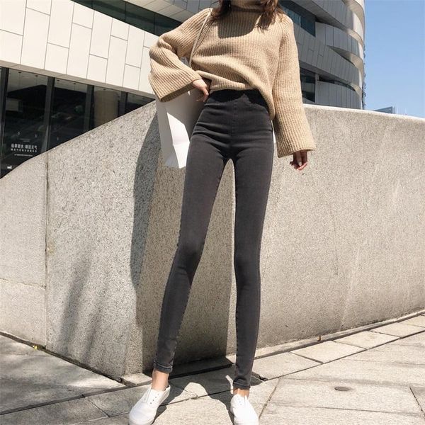 women's jeans women ankle-length side zipper denim pencil pants high waist office lady skinny trousers slim hips stretched, Blue
women's jeans women ankle-length side zipper denim pencil pants high waist office lady skinny trousers slim hips stretched, Blue