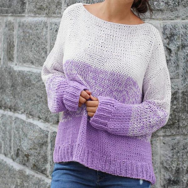 women's sweaters color matching sweater pullovers female long sleeve loose knitted women o-neck gradient autumn winter casual, White;black
women's sweaters color matching sweater pullovers female long sleeve loose knitted women o-neck gradient autumn winter casual, White;black