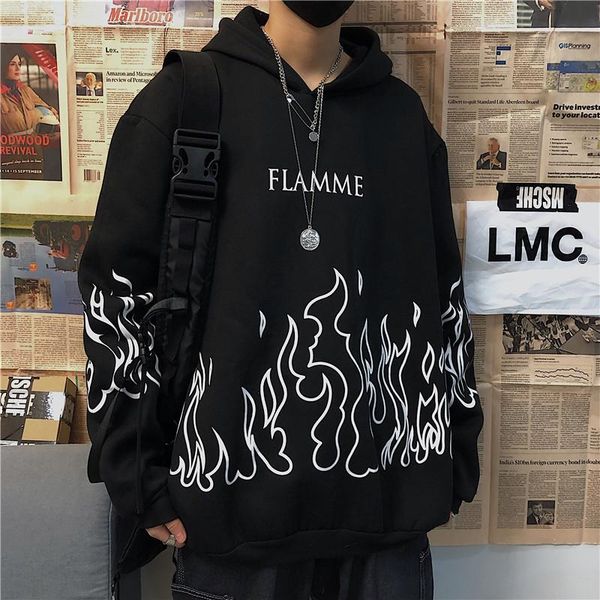 men's hoodies & sweatshirts harajuku men women autumn winter flame print loose korean style hooded pullover grunge streetwear sweatshir, Black
men's hoodies & sweatshirts harajuku men women autumn winter flame print loose korean style hooded pullover grunge streetwear sweatshir, Black