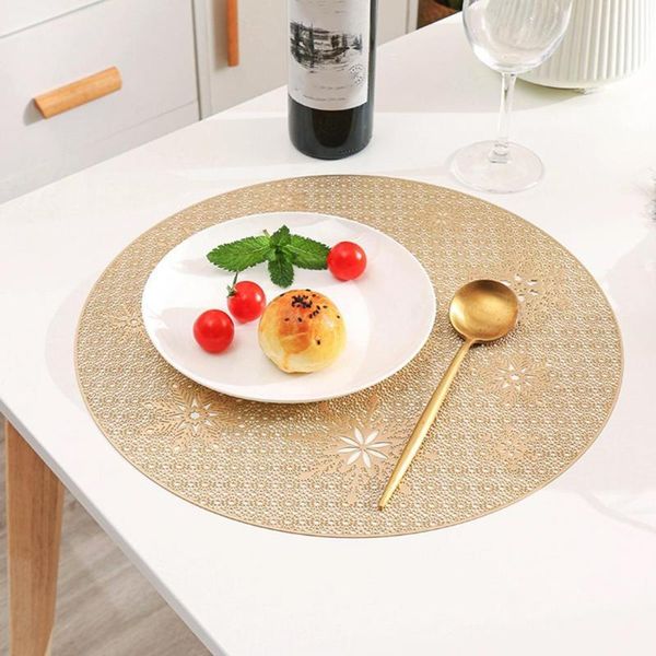 mats & pads round shape luxury dishes plates place mat pvc hollow snowflake pattern for kitchen
mats & pads round shape luxury dishes plates place mat pvc hollow snowflake pattern for kitchen