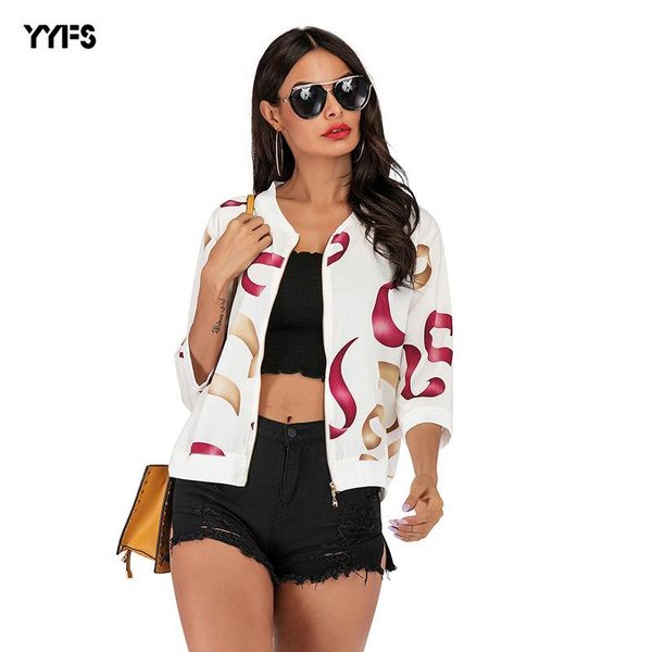 women's jackets 2021 summer thin printed tamper-proof zipper jacket, Black;brown
women's jackets 2021 summer thin printed tamper-proof zipper jacket, Black;brown