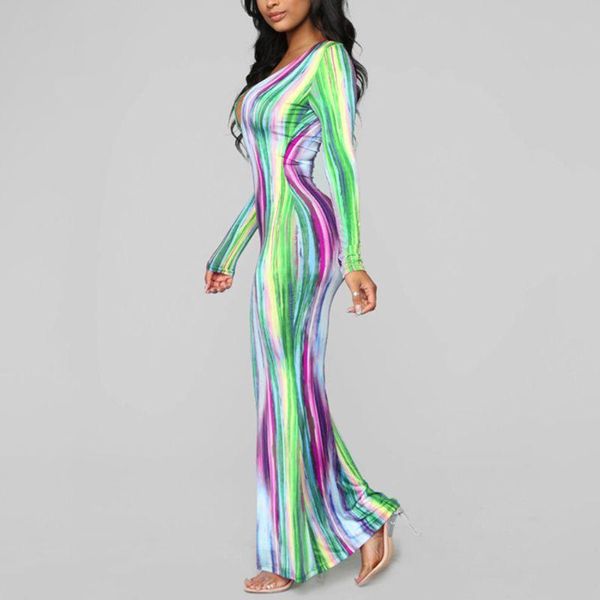 women long sleeve deep v-neck colorful striped bodycon maxi dress clubwear mxma casual dresses, Black;gray
women long sleeve deep v-neck colorful striped bodycon maxi dress clubwear mxma casual dresses, Black;gray