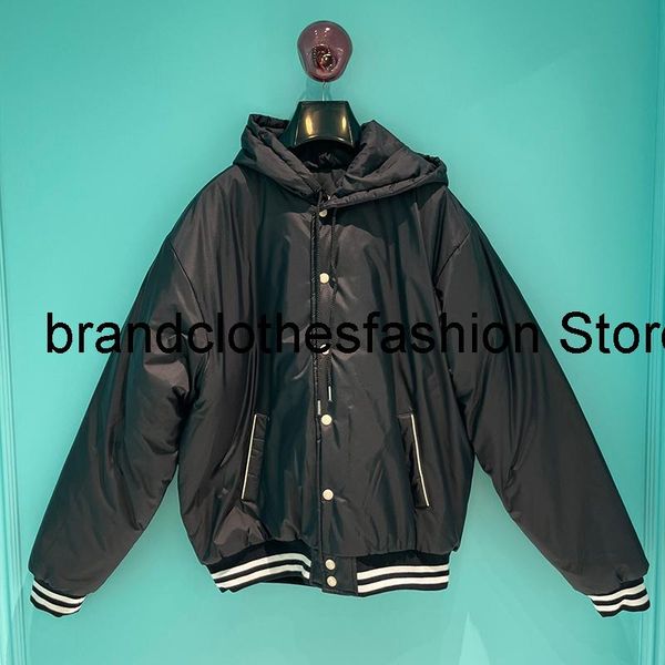 women's jackets classic style black contrast white lower edge bread cotton jacket women hooded elegant coat lady 2021 autumn wi, Black;brown 
women's jackets classic style black contrast white lower edge bread cotton jacket women hooded elegant coat lady 2021 autumn wi, Black;brown