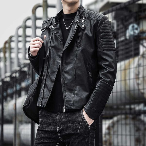autumn fashion biker mens leather clothing slim turn down collar leren motor jas heren 211018, Black
autumn fashion biker mens leather clothing slim turn down collar leren motor jas heren 211018, Black