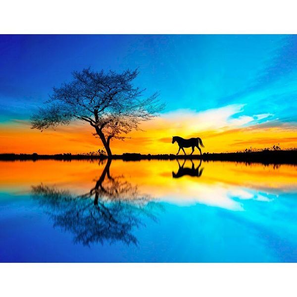 horse walk by the lake diy painting numbers coloring landscape canvas wall art picture paintings
horse walk by the lake diy painting numbers coloring landscape canvas wall art picture paintings