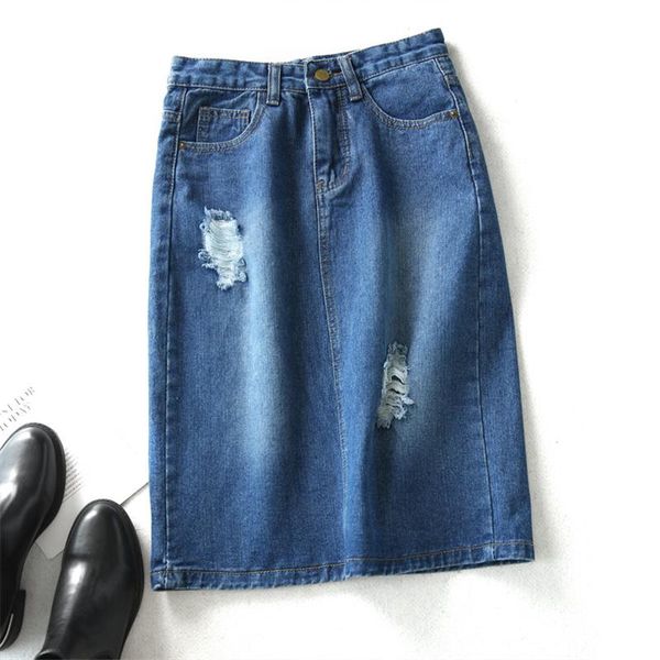 skirts 2021 vintage ripped denim skirt for women spring summer high wasit jeans straight female a-line pencil split xl k246, Black
skirts 2021 vintage ripped denim skirt for women spring summer high wasit jeans straight female a-line pencil split xl k246, Black