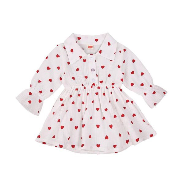 girl's dresses 2021 baby casual princess dress long sleeve buttons shirt fall spring clothes born girl heart pattern cute vestido 0-2y, Red;yellow
girl's dresses 2021 baby casual princess dress long sleeve buttons shirt fall spring clothes born girl heart pattern cute vestido 0-2y, Red;yellow