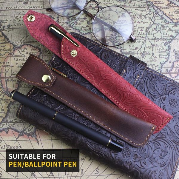 card holders luxury genuine leather mini pen bag elastic book pencil case portable notebook journal holder office student stationery, Brown;gray
card holders luxury genuine leather mini pen bag elastic book pencil case portable notebook journal holder office student stationery, Brown;gray