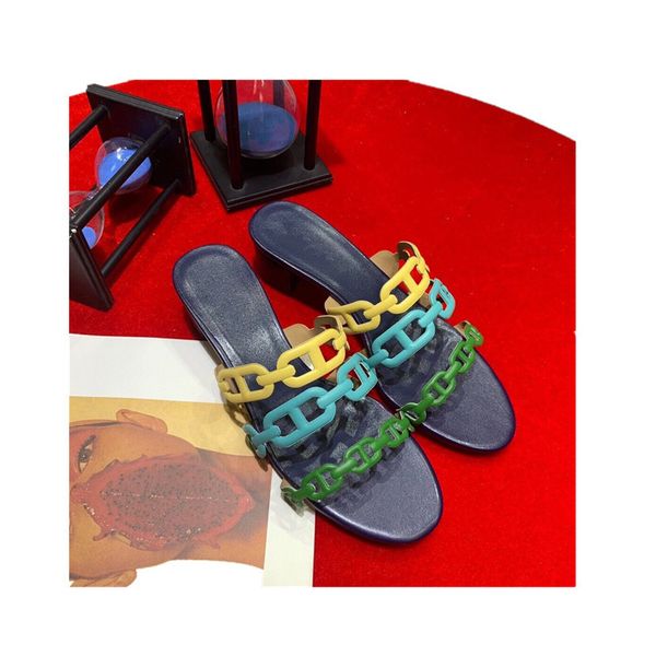 slippers early spring 2020 new pig nose rainbow color matching slippers fashion thick heel high heel high rise women's sandals zly, Black
slippers early spring 2020 new pig nose rainbow color matching slippers fashion thick heel high heel high rise women's sandals zly, Black