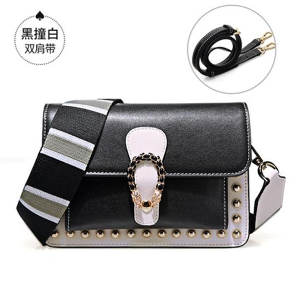 classical style women's bag black shoulder elegant casual trend personality rivets genuine leather square bags for women waist
classical style women's bag black shoulder elegant casual trend personality rivets genuine leather square bags for women waist