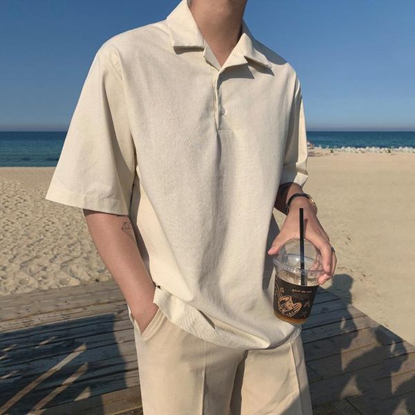 men clothing 2021 summer men's shirt korean solid color short-sleeved trend thin cotton linen hedging casual shirts, White;black
men clothing 2021 summer men's shirt korean solid color short-sleeved trend thin cotton linen hedging casual shirts, White;black