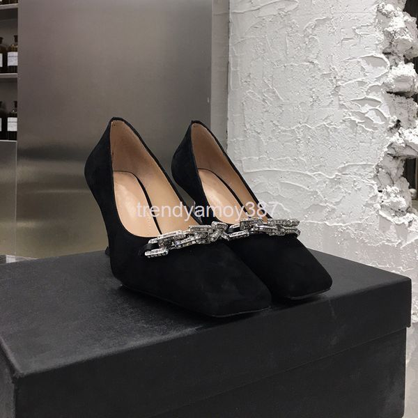 dress shoes women's fashion single shoes temperament square head high heels thin shallow mouth chain, Black
dress shoes women's fashion single shoes temperament square head high heels thin shallow mouth chain, Black