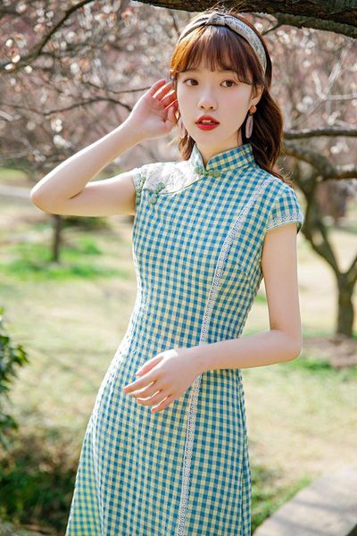 dark green lady daily plaid cheongsam loose prom a-line qipao plus size 3xl short cotton chinese dresses sweet lace floral skirt ethnic clot, Red
dark green lady daily plaid cheongsam loose prom a-line qipao plus size 3xl short cotton chinese dresses sweet lace floral skirt ethnic clot, Red