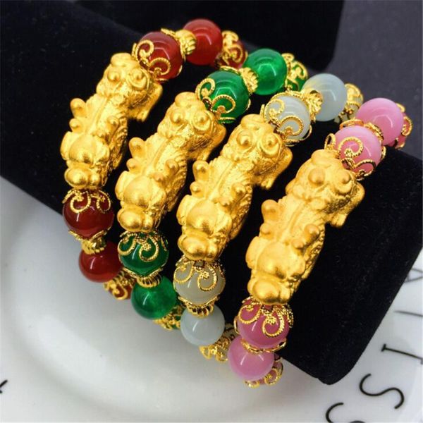beaded, strands fashion sand gold lucky pixiu charm bracelet natural red onyx green chalcedony beads women summer jewelry wholesale, Black
beaded, strands fashion sand gold lucky pixiu charm bracelet natural red onyx green chalcedony beads women summer jewelry wholesale, Black